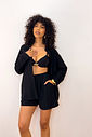 KIT IBIZA CHEMISE + SHORT - PRETO