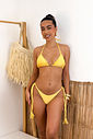 CORTININHA TRANÇA CALCINHA FIO DUPLO - AMARELO MANTEIGA