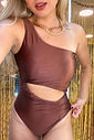 MAIÔ NULA MANGA - MARROM