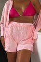 SHORT LISTRADA - ROSA