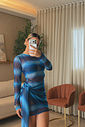 VESTIDO GLOW - DEGRADÊ AZUL