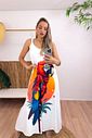 VESTIDO FLUITY - FUNDO BRANCO ARARA