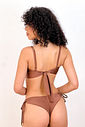 ARO MEIA TAÇA COM CALCINHA ASA DELTA AMARRAÇÃO - MARROM