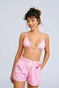 XADREZ ROSA - BERMUDA FEMININA