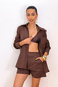 KIT CAMISA E SHORT SUMMER - MARROM