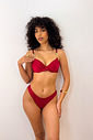 ARO MEIA TAÇA COM CALCINHA ASA DELTA - VERMELHO DIVINO