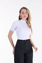 BLUSA SLIM GOLA ALTA CANELADA