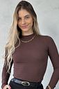 Basiquinha Manga Longa Marrom Basiquinha Manga Longa Marrom