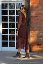 Vestido Tule Nati Marrom
