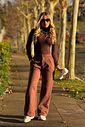 Wide Leg Apeluciada Louise Marrom Wide Leg Apeluciada Louise Marrom