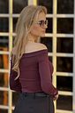 Blusa Ombro-Ombro Maya Borgonha