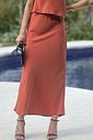 Saia Midi Zoe Terracota Saia Midi Zoe Terracota