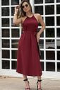Vestido Carola Midi Bordo Vestido Carola Midi Bordo