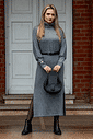 Vestido Tricot Iris Cinza