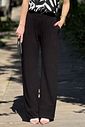 Wide Leg Linho Estonado Preto Wide Leg Linho Estonado Preto