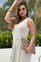 Vestido Linho Estonado Juliana Natural Vestido Linho Estonado Juliana Natural