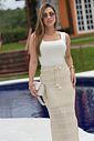 Saia Midi Crochet Natural