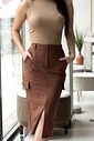 Saia Lápis Cargo Marrom
