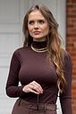 Blusa Malha Térmica Gola Alta Marrom Blusa Malha Térmica Gola Alta Marrom