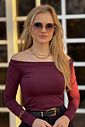 Blusa Ombro-Ombro Maya Borgonha