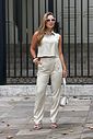 Calça Reta Ivy Areia