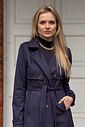 Trench Coat Suede Marinho Trench Coat Suede Marinho