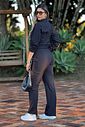 Wide Leg Anelyse Preta