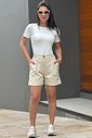 Short Alfaiataria Linho Andressa Natural