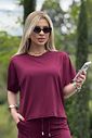Blusa Moletinho Hellen Bordo Blusa Moletinho Hellen Bordo