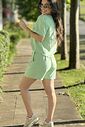 Short Linho Estonado Verde Menta