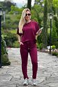 Calça Moletinho Hellen Bordo