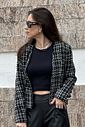 Blazer Tweed Preto Blazer Tweed Preto