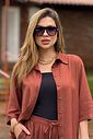 Camisa Ampla Monique Marrom