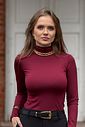 Blusa Malha Térmica Gola Alta Bordo Blusa Malha Térmica Gola Alta Bordo