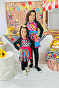 Avental Vestido Festa Junina estampa Xadrez Rosa Girassois Tal mãe tal filha MODELO INFANTIL Avental Vestido Festa Junina estampa Xadrez Rosa Girassois Tal mãe tal filha MODELO INFANTIL