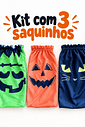 Kit 3 Porta-Doces Halloween Abóbora-Frankstein-Gato Preto | Yool Kit 3 Porta-Doces Halloween Abóbora-Frankstein-Gato Preto | Yool