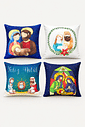 KIT 4 CAPAS DE ALMOFADAS SAGRADA FAMILIA MALHA CONFORT DECORATIVAS NATAL - 45x45 KIT 4 CAPAS DE ALMOFADAS SAGRADA FAMILIA MALHA CONFORT DECORATIVAS NATAL - 45x45