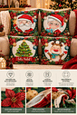 KIT 4 CAPAS DE ALMOFADAS MALHA CONFORT DECORATIVAS NATAL - 45x45