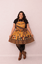 Vestido Festa Junina Sertão Cangaço Cangaceira —Veste P ao G2