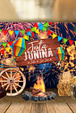 PAINEL FESTA JUNINA RETANGULAR MEDIDA 2,20X 1,50
