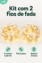 Kit 2 Fios de Fada LED Pisca-Pisca 2 Metros com Bateria Inclusa Kit 2 Fios de Fada LED Pisca-Pisca 2 Metros com Bateria Inclusa