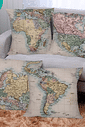 KIT 4 CAPAS DE ALMOFADAS DECORATIVAS MAPA MUNDO VIAGEM - 45x45 KIT 4 CAPAS DE ALMOFADAS DECORATIVAS MAPA MUNDO VIAGEM - 45x45