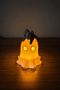 Luminária Gatinho Fantasma Halloween em Impressão 3D Luminária Gatinho Fantasma Halloween em Impressão 3D