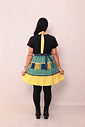 Vestido Festa Junina Estampa Brasil —Veste P ao G2 + Brinde 2 Laços Vestido Festa Junina Estampa Brasil —Veste P ao G2 + Brinde 2 Laços