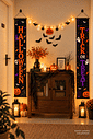 Banner Decorativo Halloween Preto e Laranja 1,75 m com Gancho