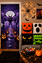 Kit 02- Halloween Morcego Voador— 1 Capa de Porta + 4 Capas de Almofada 45x45 Kit 02- Halloween Morcego Voador— 1 Capa de Porta + 4 Capas de Almofada 45x45
