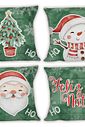 KIT 4 CAPAS DE ALMOFADAS MALHA CONFORT PAPAI NOEL HO HO HO DECORATIVAS NATAL - 45x45 KIT 4 CAPAS DE ALMOFADAS MALHA CONFORT PAPAI NOEL HO HO HO DECORATIVAS NATAL - 45x45