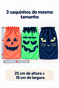 Kit 3 Porta-Doces Halloween Abóbora-Frankstein-Gato Preto | Yool Kit 3 Porta-Doces Halloween Abóbora-Frankstein-Gato Preto | Yool