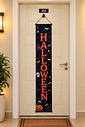 Banner Decorativo Halloween Preto e Laranja 1,75 m com Gancho