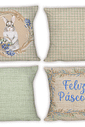 KIT 4 CAPAS DE ALMOFADAS DECORATIVAS PÁSCOA- 45x45